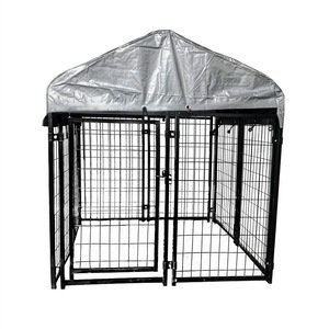 118 "L X 118" W X 70.9 "H açık ağır köpek sandık Metal çerçeve köpek çit güvenli çift kilit tasarımı - Product Image 1