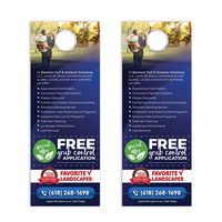 Flyers publicitaires personnalisés pour poignées de porte, cartes de visite promotionnelles, rectangulaires en papier couché 3,5 x 8,5 po