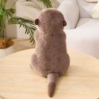 Peluches réalistes et adorables de loutre et de raton laveur, jouets en peluche doux, poupées apaisantes pour enfants, cadeaux d'anniversaire pour enfants