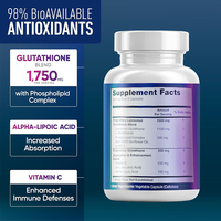 Comprimés de Vitamines Éclaircissantes Peau au L-Glutathion et Alpha Arbutine, Marque Privée Premium, NR 60 Comprimés Par Flacon Pour Adultes