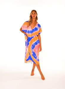High Quality <b>Indian</b> Handmade Cotton Boho Style <b>Kaftan</b> Women's Maxi Dress For Beach Casual Wear Mid Long <b>Kaftan</b> Dress For Women - Product Image 6