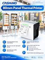 Imprimante thermique Cashino 80 mm EP-385C avec coupeur automatique, interface USB intégrée, pour système de file d'attente, en stock, garantie 1 an