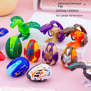 Dinosaure Figurines Party Favor Préscolaire Déformation Dinosaure Robot Transformant Jouets 2 <span class=keywords><strong>en</strong></span> 1 Transformé <span class=keywords><strong>Oeufs</strong></span> De Dinosaure - Product Image 3