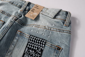 Jeans da <span class=keywords><strong>Uomo</strong></span> di Alta Qualità di Marca Americana Ksubii, <span class=keywords><strong>Elasticizzati</strong></span>, Slim Fit, Stile Streetwear, Denim Strappato e Distressed - Product Image 5