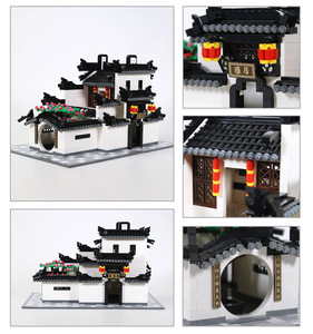 Modelo <span class=keywords><strong>de</strong></span> Mansión <span class=keywords><strong>de</strong></span> la Ciudad Acuática <span class=keywords><strong>de</strong></span> Jiangnan, MOC, Ladrillos <span class=keywords><strong>de</strong></span> Construcción <span class=keywords><strong>de</strong></span> Lujo, 1575 Piezas, Arquitectura China, Set <span class=keywords><strong>de</strong></span> Bloques <span class=keywords><strong>de</strong></span> Construcción Cuteroom - Product Image 6