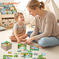 Kinder-Papierpuzzle Geburtstagsparty-Geschenk Klassenzimmer-Preis Mitgebsel-Tütenfüller Großhandel Cartoon-Tier-Puzzle