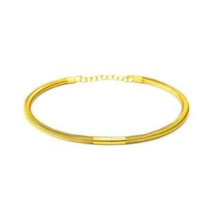 Bracciale a Polsino Nina in Acciaio Inossidabile Placcato Oro, Gioiello Minimalista alla Moda per Donne - Product Image 1