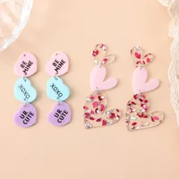 Valentijn Charmes Acryl Heart Be Mine Jewlery Bevindingen Voor Ketting Sleutelhanger Diy Maken Accessoires