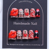 Vente en gros usine : Faux ongles courts en acrylique faits main, haute qualité, faible MOQ, motifs personnalisés disponibles