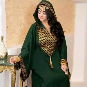 Robe Abaya <span class=keywords><strong>de</strong></span> l'Aïd Ramadan 2025 <span class=keywords><strong>de</strong></span> Dubaï, Robe Islamique Brodé <span class=keywords><strong>de</strong></span> Strass, Grande Taille, Robe <span class=keywords><strong>de</strong></span> Prière Musulmane, Robe Longue à Capuche - Product Image 4
