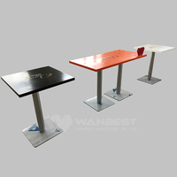 Moderne einzigartige Marmorplatte 4-Sitzer Restaurant möbel Fast Food Shop Cafe Esstisch Set