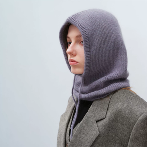 Coupe-vent vert couleur laine mérinos couvre-chef Wicked bonnet à capuche unisexe chaud col roulé <span class=keywords><strong>grosse</strong></span> <span class=keywords><strong>cagoule</strong></span> tricotée - Product Image 2