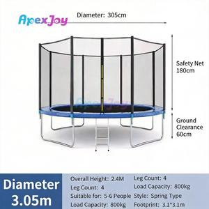 Trampoline <span class=keywords><strong>de</strong></span> 10 à 16 pieds, best-seller, trampoline pour enfants avec filet <span class=keywords><strong>de</strong></span> sécurité, capacité <span class=keywords><strong>de</strong></span> charge <span class=keywords><strong>de</strong></span> 400 kg, lit <span class=keywords><strong>de</strong></span> saut rond extérieur pour jardin et <span class=keywords><strong>parc</strong></span> - Product Image 2