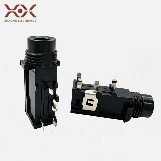 6.35mm Audio Microphone Socket Stereo Dual-Channel Speaker Microphone Female Connector