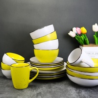 Vente à chaud, nouveau service de table de luxe 16/24/36/72 pièces, assiettes de fête, ensembles de vaisselle en céramique italienne