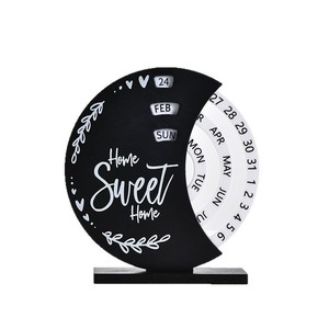<span class=keywords><strong>Calendrier</strong></span> Perpétuel Moderne et Créatif, Luxe Léger, Thème Grande Roue et <span class=keywords><strong>Lune</strong></span>, Ornement Tendance pour <span class=keywords><strong>la</strong></span> Maison, le Porche et le Bureau - Product Image 1