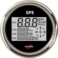 Nuevo Velocímetro GPS Digital Automático ECMS con Pantalla Negra de 85 mm, Resistente al Agua IP67 para Barcos/Yates
