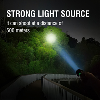 Lampe torche LED haute puissance 1000 lumens à charge rapide, portée 500 m, étanche IPX6, avec clip métallique
