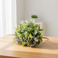 Tanaman Hijau Artificial Berkualitas Tinggi Dekorasi Rumah Pot Bunga Baby's Breath Eucalyptus Artificial 10-30cm