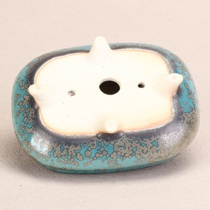 Pot de fleurs en émail turquoise respirant et résistant à la corrosion pour plantes succulentes et bonsaïs, pour bureau, sur pied ou suspendu - Product Image 4