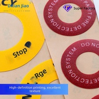 Autocollant de signalisation de sécurité électrique en PVC, identification industrielle, imperméable, haute adhérence, pour support acrylique double face
