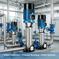 Pompa Air Vertikal Multistage Stainless Steel Industri 7.5 HP Tekanan Tinggi untuk Pengolahan Air Reverse Osmosis