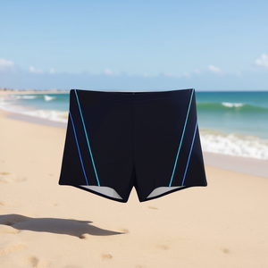 Pantalones cortos de baño para mujer Buonic, color negro con rayas azules, tallas M, L, XL, XXL, para actividades en la playa - Product Image 2