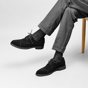 Chaussures habillées décontractées en cuir véritable, chaussures plates formelles pour hommes, mocassins Oxford respirants, boucle à crochets, imperméables, légères - Product Image 3