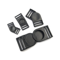 Mousqueton professionnel robuste de 20 mm, réglable, étanche, en plastique, style vintage, à dégagement latéral pression centrale