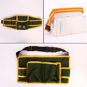 Electrician Tool Bag Canvas Shoulder Bag With Zipper Closure And Multiple Pockets For Repair And Installation Use - Product Image 4