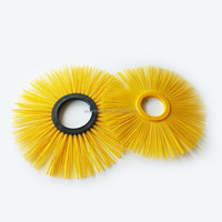 Brosse à neige industrielle robuste pour balayeuse de rue, type anneau, en poly/acier/mélange, brosse à neige en disque