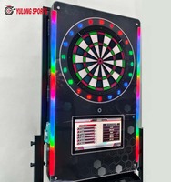 Máquina de dardos compacta de aleación y nailon de 110x65x11cm, OEM ODM, con puntuación automática, juego de dardos de pared con conexión a Internet gratuita para cafeterías, salones y hogares.