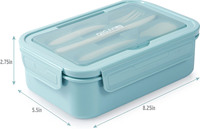 Boîte à lunch réutilisable, en plastique pp avec 3 compartiments, bento micro-ondable, livraison gratuite