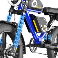 Léger 20 "gros pneu vélo électrique 1000W moteur 48V18.2Ah longue portée NFC déverrouiller tout-terrain Ebike