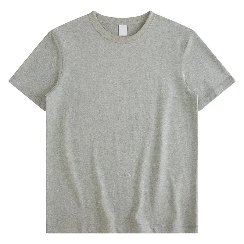 Camiseta personalizada de algodón 100% de alta calidad para hombre, camiseta de gran tamaño de peso pesado en blanco, camisetas con estampado de hojaldre para hombre