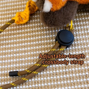 Laccetto Regolabile per Telefono con Supporto in Peluche a Forma di <span class=keywords><strong>Panda</strong></span> e <span class=keywords><strong>Panda</strong></span> Rosso, Cordino Intrecciato Staccabile per Cellulare - Product Image 2