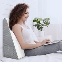 OEM Oreiller en mousse à mémoire de forme Triangle Wedge Design Tissu Matériau Soutien du cou Sommeil Acide Récupération du reflux Hôtels Soins postopératoires
