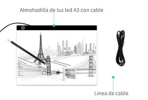 Compre A3 Tablero <span class=keywords><strong>de</strong></span> <span class=keywords><strong>dibujo</strong></span> LED súper Delgado USB Arquitectura ajustable Plantilla <span class=keywords><strong>de</strong></span> tatuaje Tableta <span class=keywords><strong>de</strong></span> rastreo Boceto portátil Almohadilla <span class=keywords><strong>de</strong></span> luz LED - Product Image 3