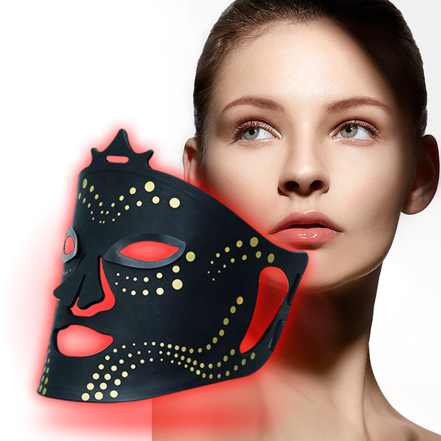 PDT Red Light Therapy Mask Devices 480nm 660nm 605nm 850nm Led Face Facial Mask Light Therapy Silicone Led Beauty Mask