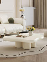 Table basse Wabi Sabi au design nuage irrégulier nordique, mobilier de maison moderne et simple de designer