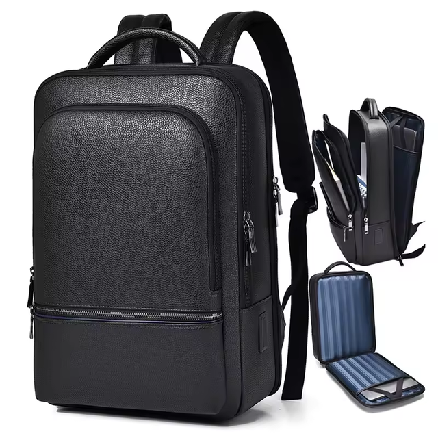 PU Leather Smart Business Briefcase Luxury Rucksack Briefcase Design Waterproof Bagpack Back Pack Travel Laptop Backpack