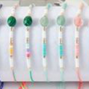 Bracciale Unisex con Perline di Riso e Pietre Z, Multicolore, Regolabile, Gioielli alla Moda, Lotto da 2400 Pezzi - Product Image 5