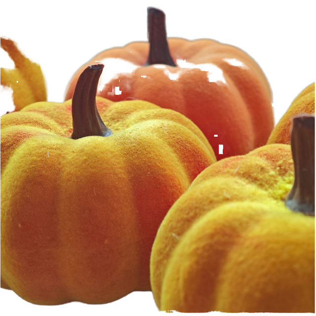 Cross-Border Realistic Artificial Green Plant Pumpkin Flocked Foam Simulation Halloween Wall Decoration Photography Party