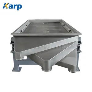 High Efficiency 2 Decks Tea Leaves Linear Vibrating Screen Tobacco Stem Leaf Sieving Machine