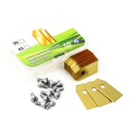 Lames de tondeuse à bobine pour Automower - SS/Acier au carbone, revêtement en étain et noir, 3 lames pivotantes