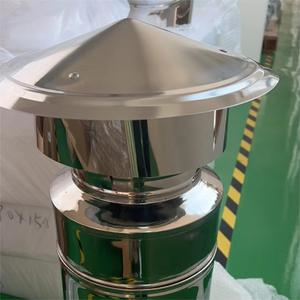 Capuchon de chapeau de pluie à double paroi de cheminée 6 pouces 6 "de diamètre <span class=keywords><strong>Inter</strong></span> 150mm extérieur 200mm avec système de verrouillage par torsion sur le bloc supérieur Pluie Neige - Product Image 6
