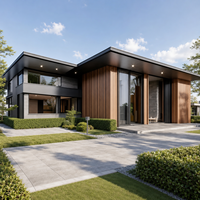 Villa de luxe préfabriquée en structure LGS, adaptée aux maisons modernes à plusieurs étages dans les zones résidentielles