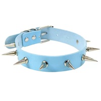 Collier en cuir PU clouté pour femme, style boîte de nuit, avec collier créatif à épines et chaîne de clavicule, très populaire 2026