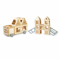 Voiture à roulettes DIY en gros blocs, camion créatif, jouet de construction, train, avec roues amovibles pour enfants