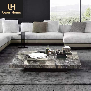 Mesa de Diseño Italiano con Bandeja, Mesa de <span class=keywords><strong>Centro</strong></span> Cuadrada con Tapa de Mármol para la Sala de Estar, Mesa de <span class=keywords><strong>Centro</strong></span> de Mármol Foshan - Product Image 4